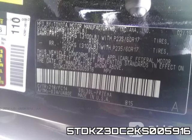 5TDKZ3DC2KS005916 фото 10