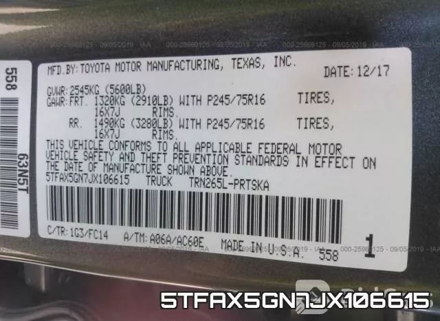 5TFAX5GN7JX106615 фото 10