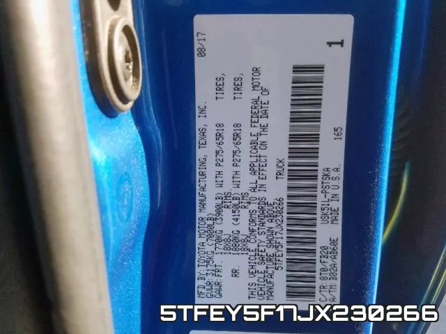 5TFEY5F17JX230266 фото 2