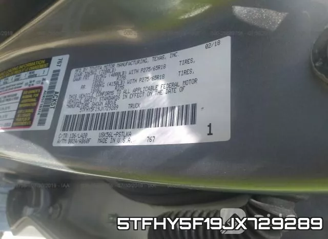 5TFHY5F19JX729289 фото 10