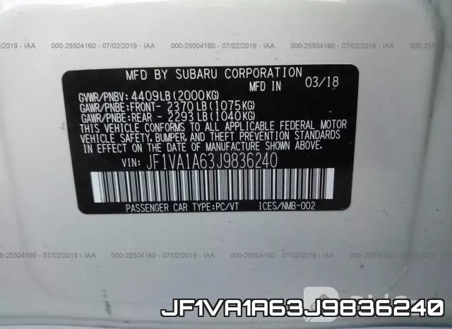 JF1VA1A63J9836240 фото 10