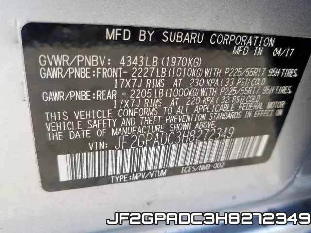 JF2GPADC3H8272349 фото 2