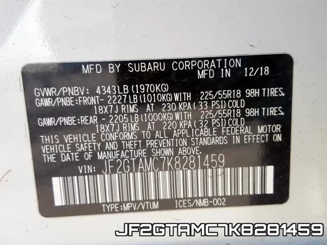 JF2GTAMC7K8281459 фото 2