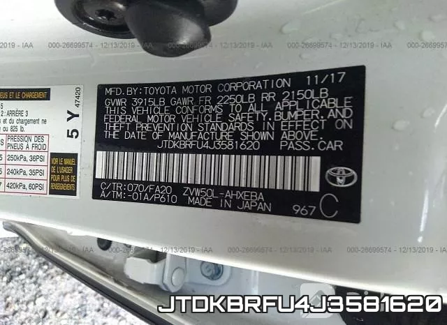 JTDKBRFU4J3581620 фото 10