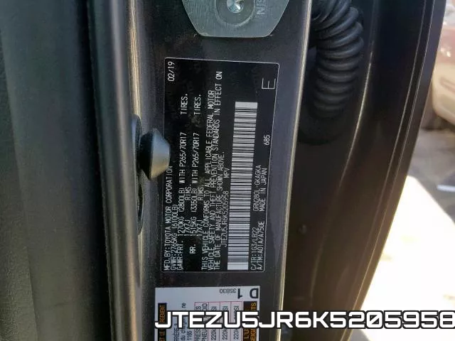 JTEZU5JR6K5205958 фото 2