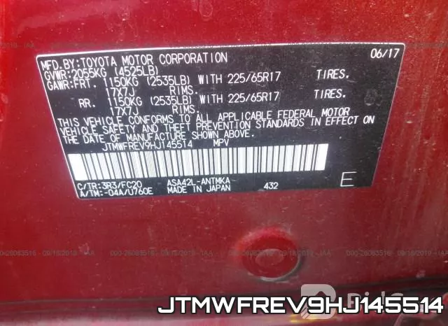 JTMWFREV9HJ145514 фото 10