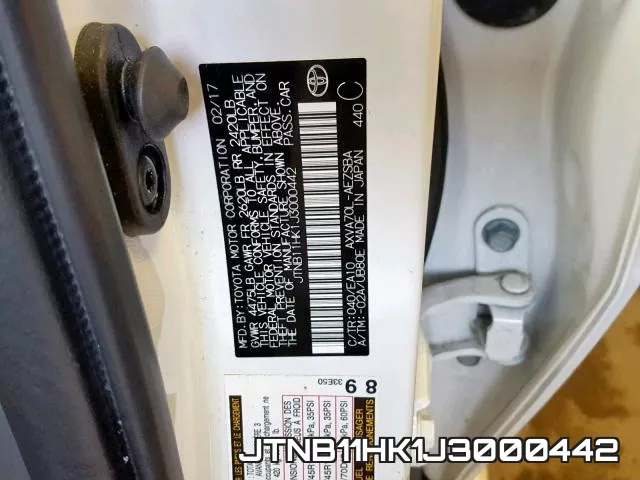 JTNB11HK1J3000442 фото 2