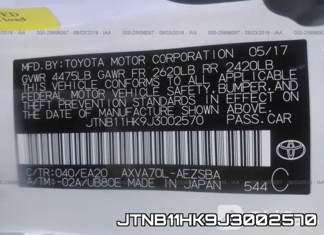 JTNB11HK9J3002570 фото 10