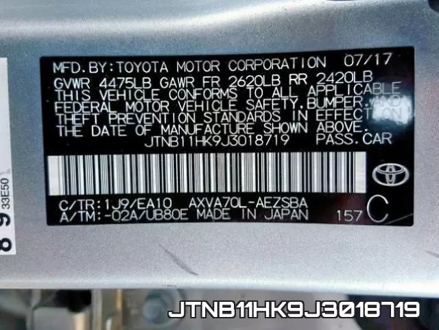 JTNB11HK9J3018719 фото 2
