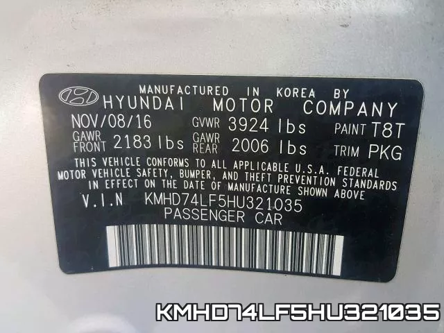 KMHD74LF5HU321035 фото 2