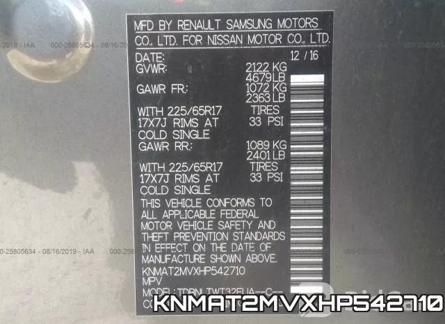 KNMAT2MVXHP542710 фото 10