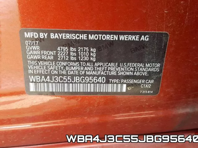 WBA4J3C55JBG95640 фото 2