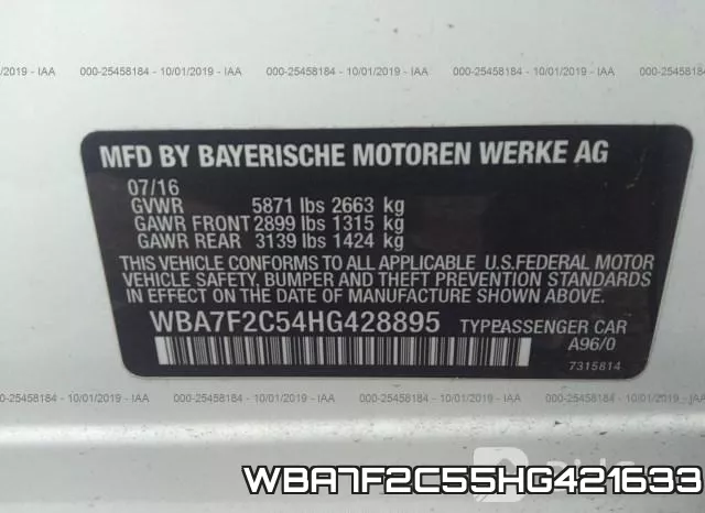 WBA7F2C55HG421633 фото 10