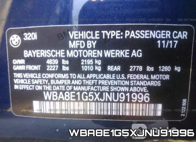 WBA8E1G5XJNU91996 фото 10