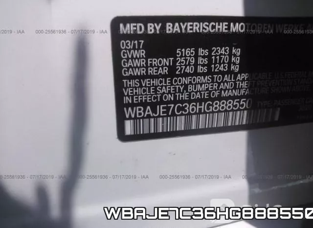 WBAJE7C36HG888550 фото 10