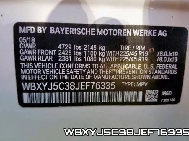 WBXYJ5C38JEF76335 фото 2