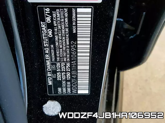 WDDZF4JB1HA106952 фото 2