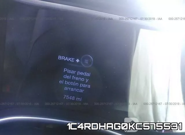1C4RDHAG0KC575531 фото 7