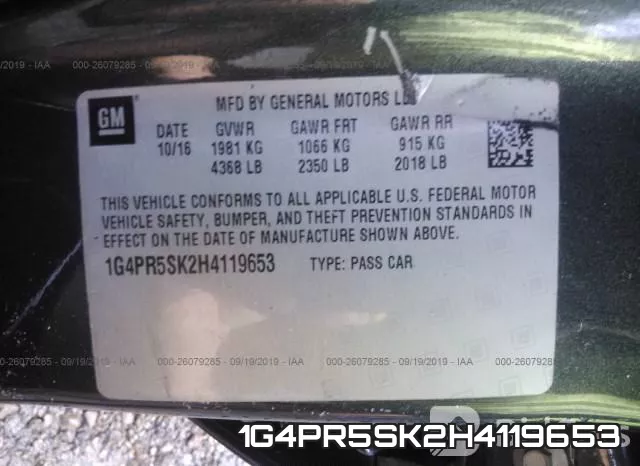 1G4PR5SK2H4119653 фото 10