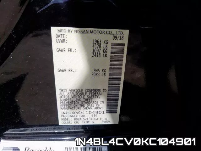 1N4BL4CV0KC104901 фото 2