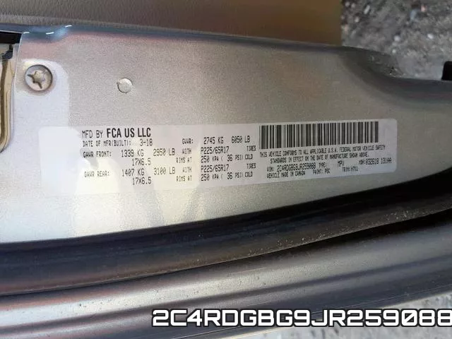 2C4RDGBG9JR259088 фото 2