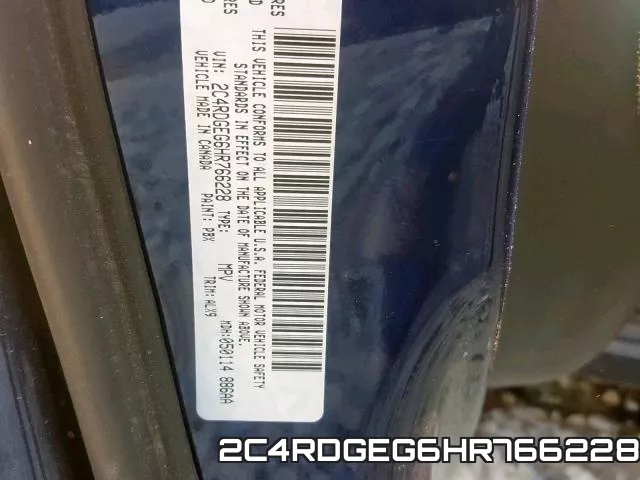 2C4RDGEG6HR766228 фото 2