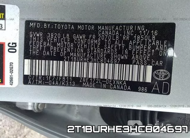 2T1BURHE3HC804697 фото 10
