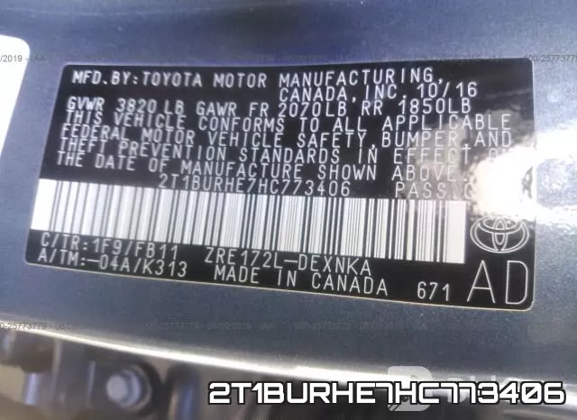 2T1BURHE7HC773406 фото 8