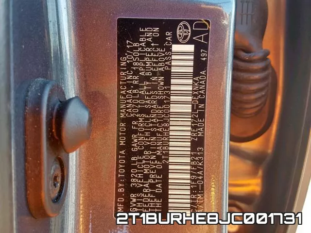 2T1BURHE8JC001731 фото 2