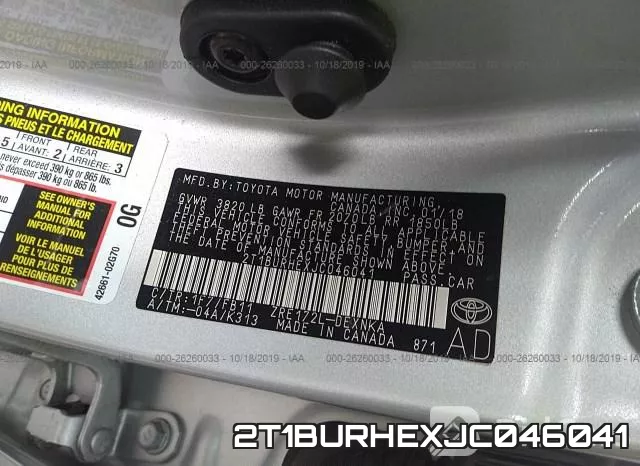 2T1BURHEXJC046041 фото 10