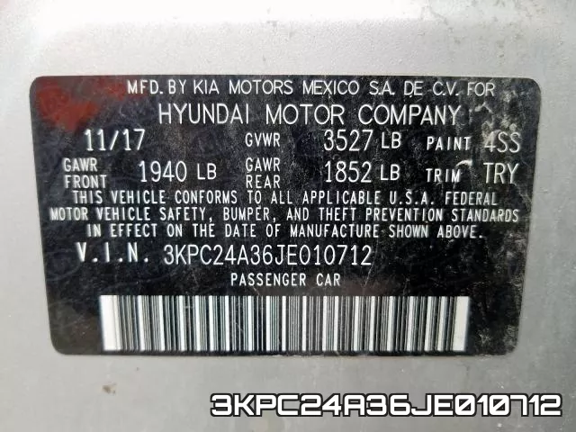 3KPC24A36JE010712 фото 2