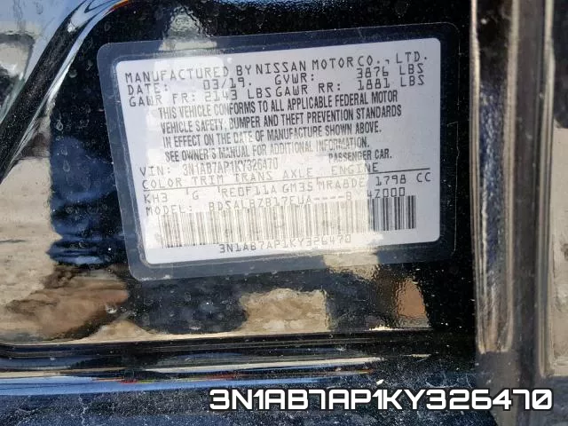 3N1AB7AP1KY326470 фото 2