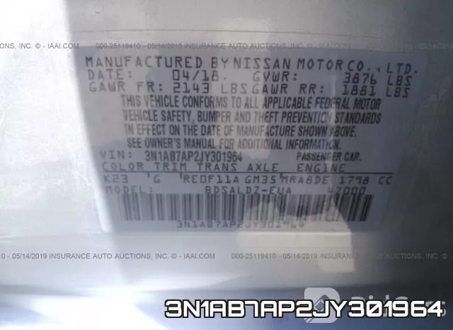 3N1AB7AP2JY301964 фото 10