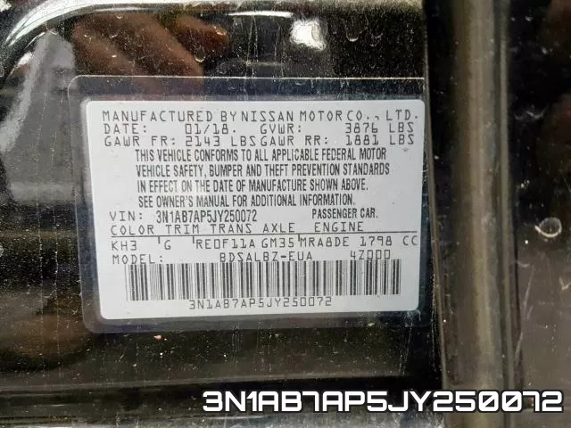 3N1AB7AP5JY250072 фото 2