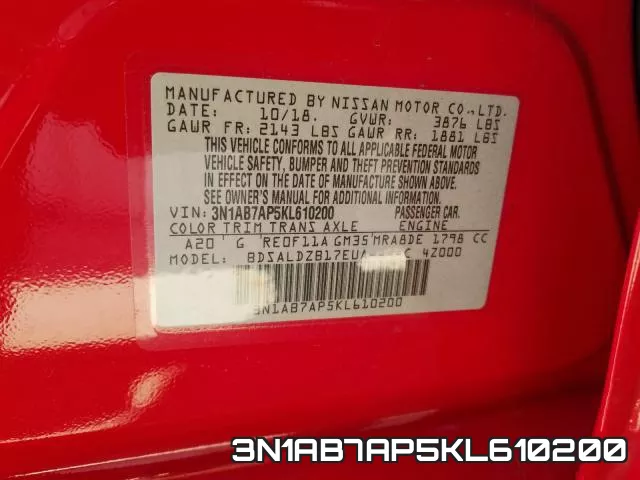 3N1AB7AP5KL610200 фото 2