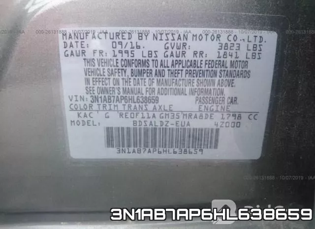 3N1AB7AP6HL638659 фото 10