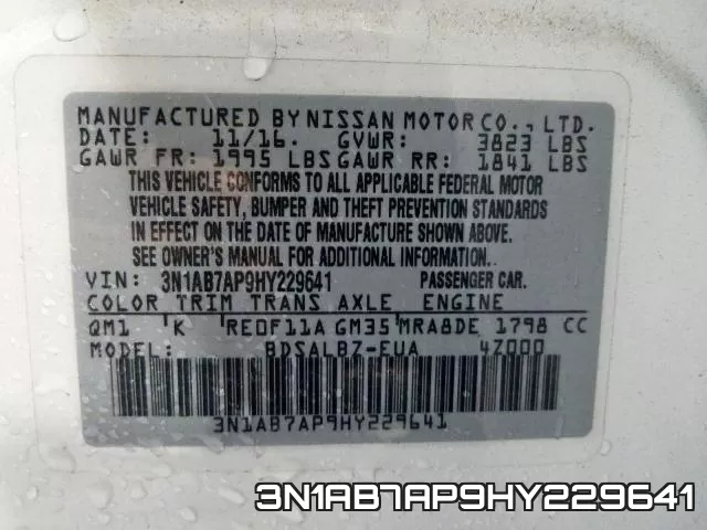 3N1AB7AP9HY229641 фото 2
