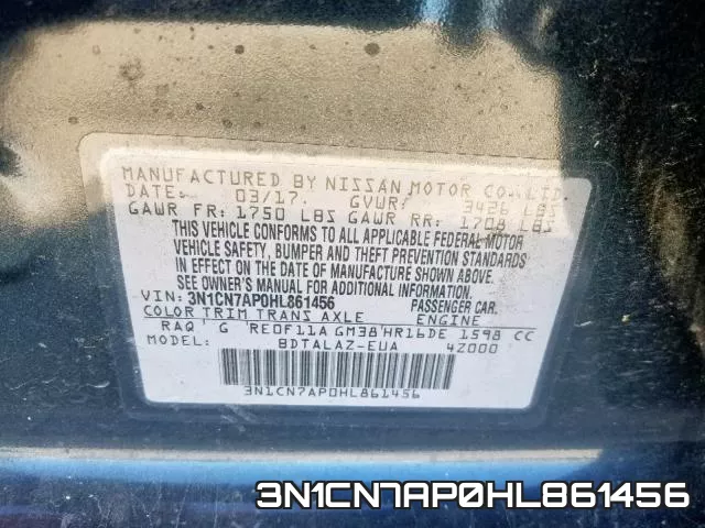 3N1CN7AP0HL861456 фото 2