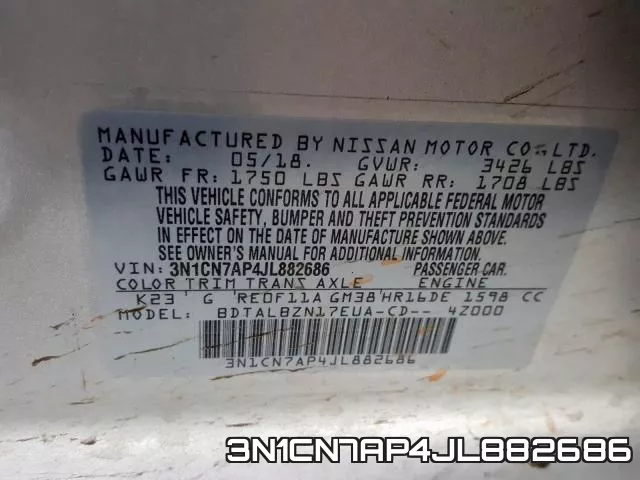 3N1CN7AP4JL882686 фото 2