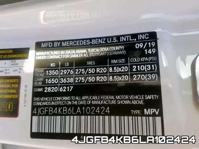 4JGFB4KB6LA102424 фото 2