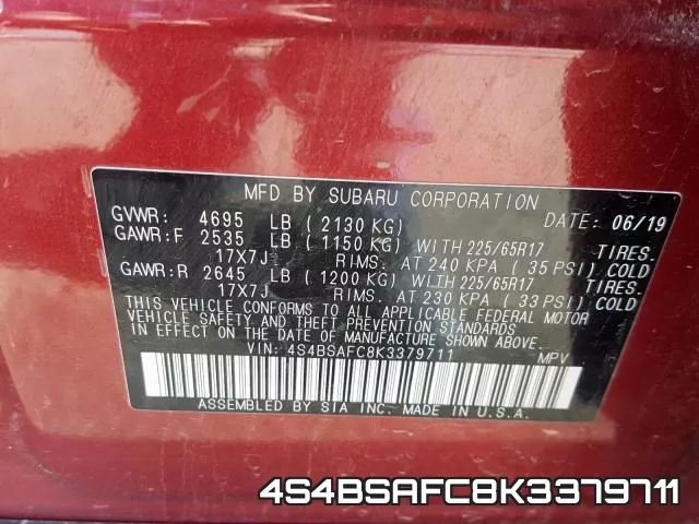 4S4BSAFC8K3379711 фото 2