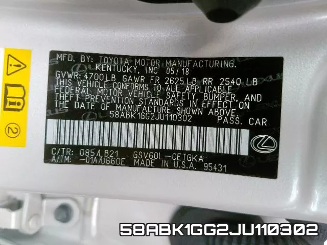 58ABK1GG2JU110302 фото 2