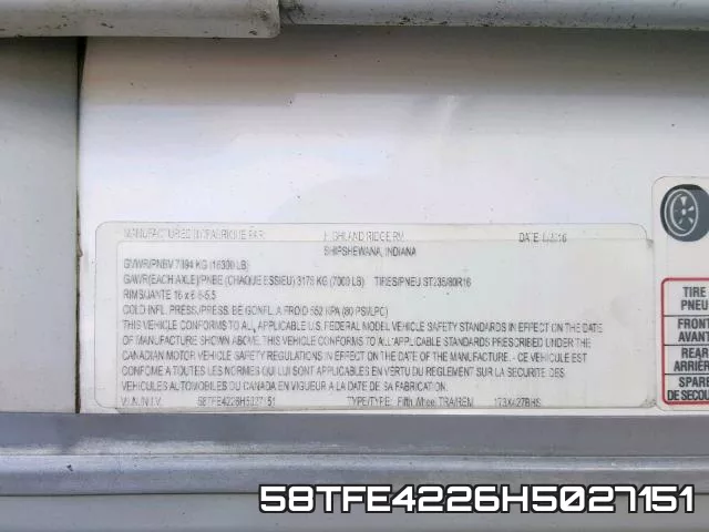 58TFE4226H5027151 фото 2