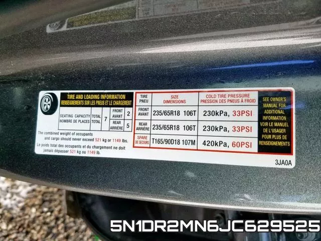 5N1DR2MN6JC629525 фото 2