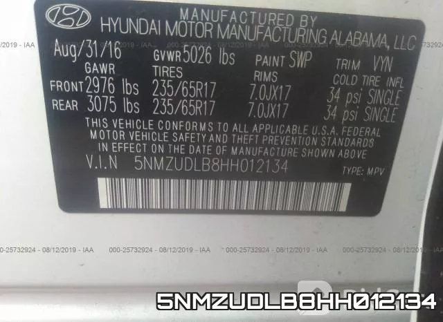 5NMZUDLB8HH012134 фото 10