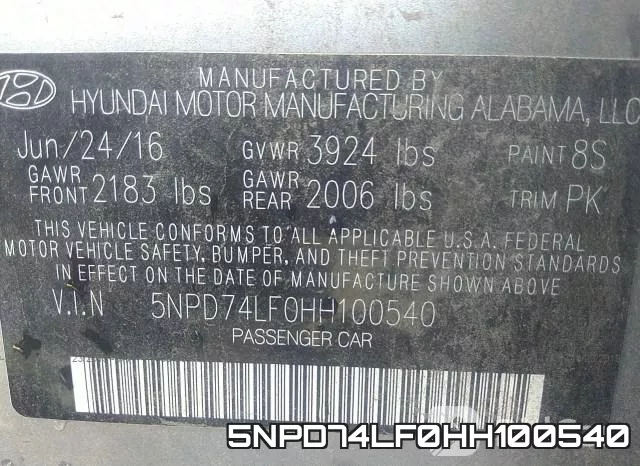 5NPD74LF0HH100540 фото 8