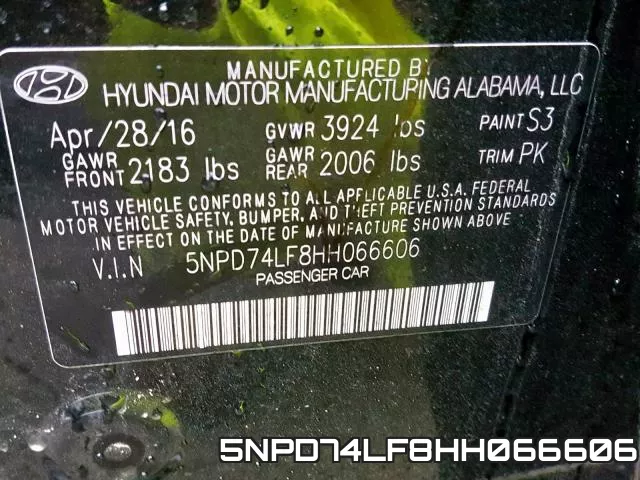 5NPD74LF8HH066606 фото 2