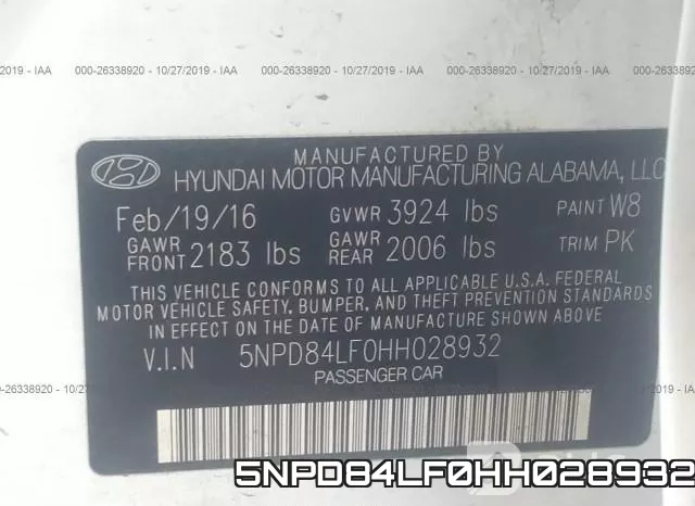5NPD84LF0HH028932 фото 10