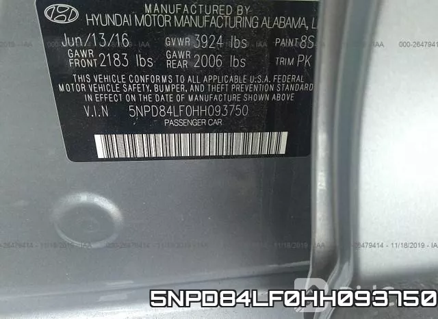 5NPD84LF0HH093750 фото 10