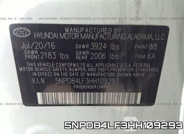 5NPD84LF3HH109293 фото 10